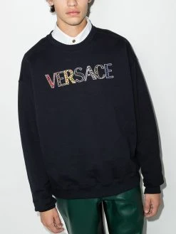 Versace sweat à logo brodé