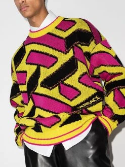 Versace pull La Greca en maille jacquard