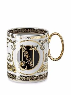 Versace mug Virtus Alphabet N en porcelaine