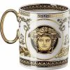 Versace mug Virtus Alphabet V en porcelaine