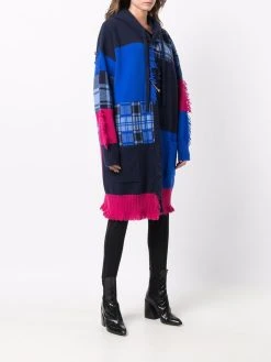 Versace Manteau en maille à design patchwork Prix Sacrifiés manteaux à simple boutonnage femme 9 Versace manteau en maille à design patchwork