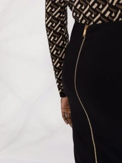 Versace jupe crayon à détails de zips