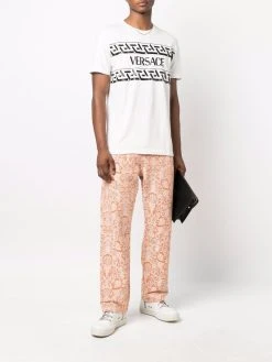 Versace t-shirt à logo Greca imprimé