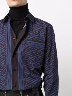 Versace chemise à imprimé Greca Key