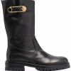 Versace bottes Safety Pin en cuir de veau