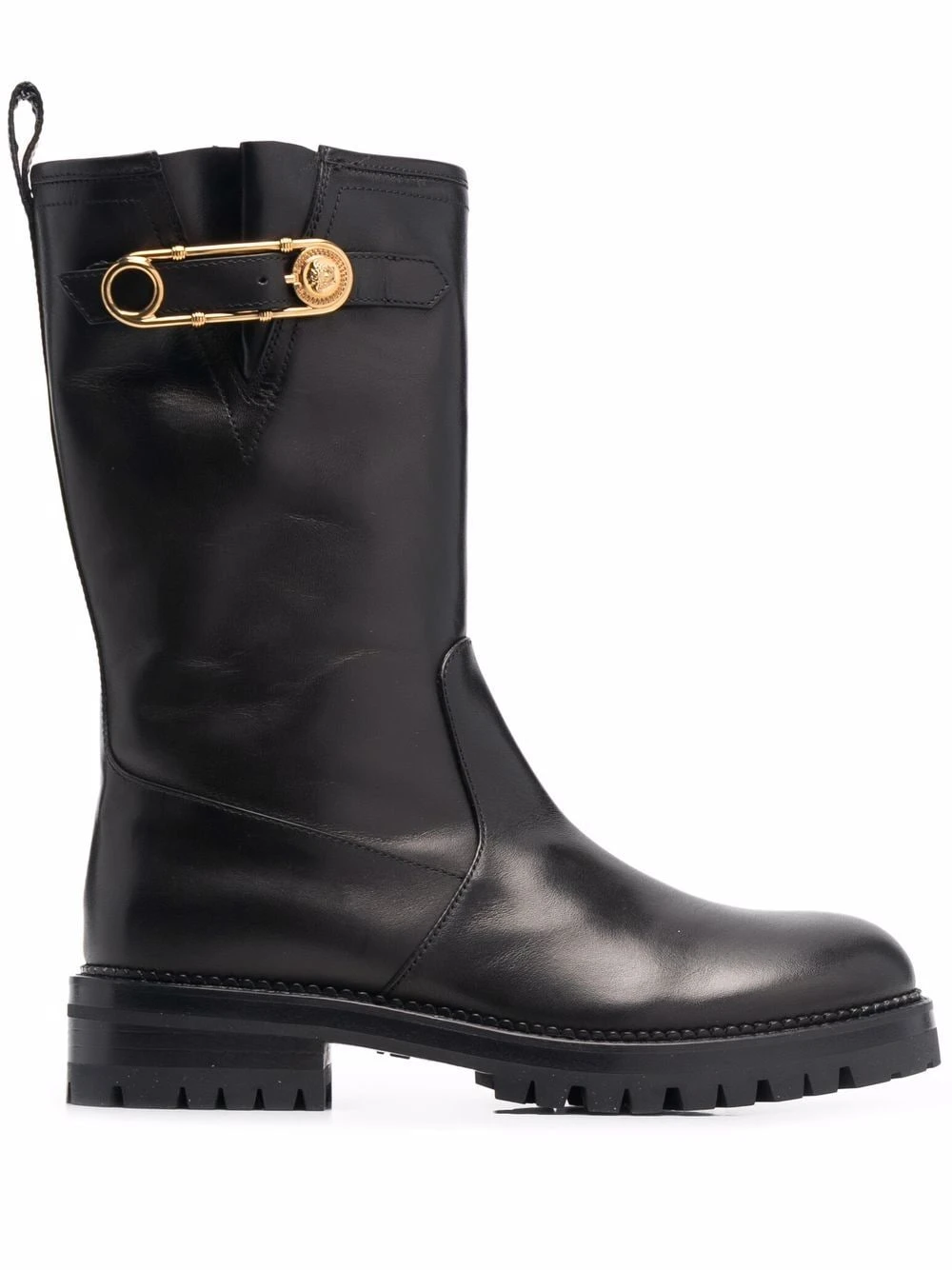 Versace Bottes Safety Pin en cuir de veau Prix Équitable femme 3 Versace bottes Safety Pin en cuir de veau