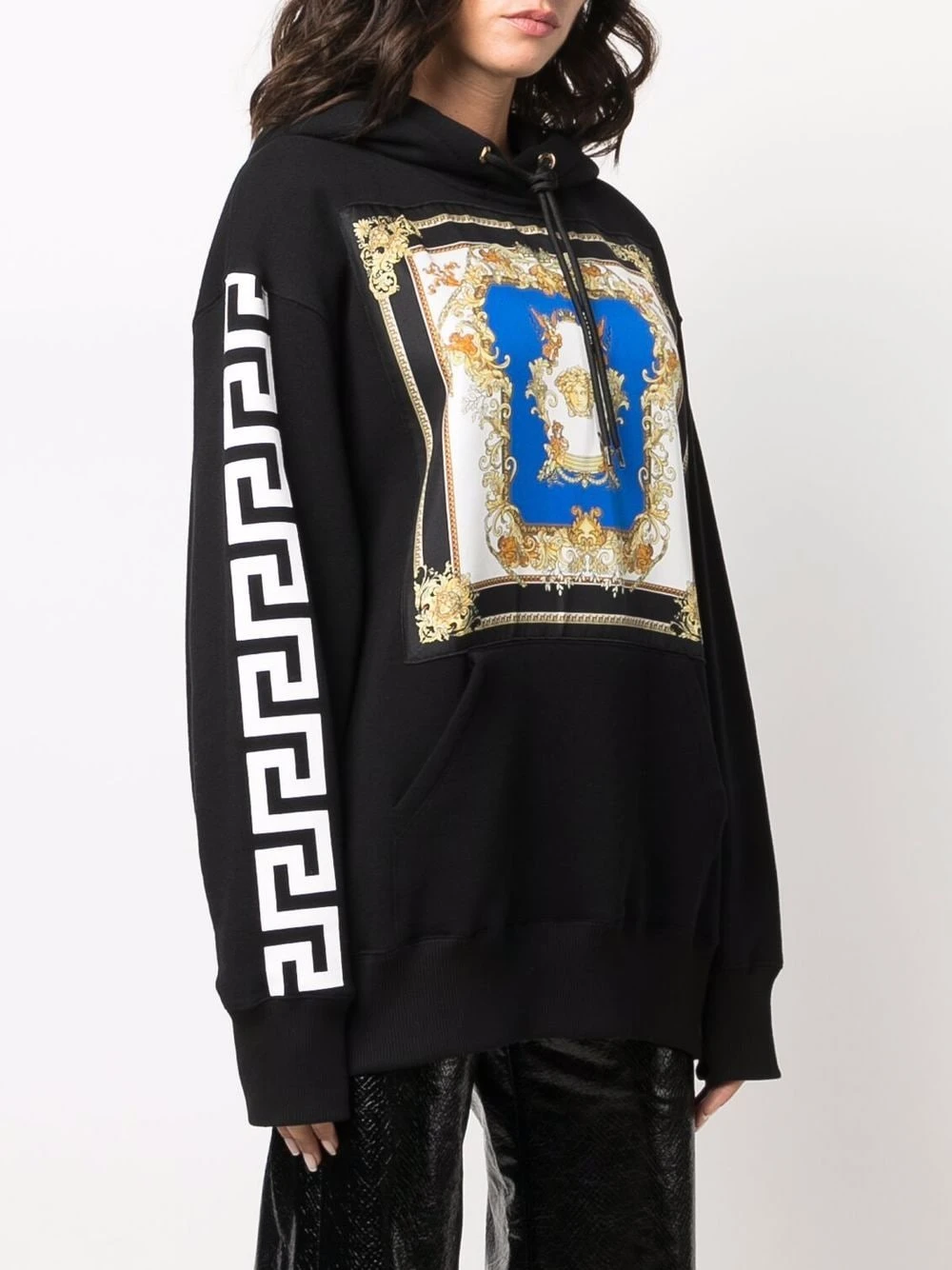 Faible Prix Versace Hoodie à imprimé baroque hoodies femme 5 Versace hoodie à imprimé baroque