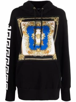 Versace hoodie à imprimé baroque