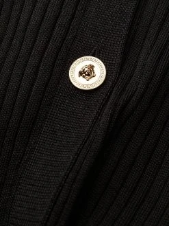 Versace robe boutonnée en maille nervurée