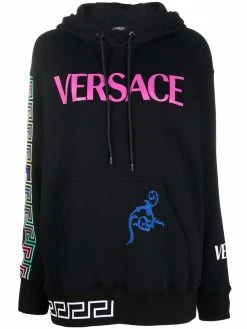 Versace hoodie à logo imprimé