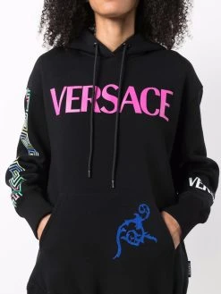 Versace hoodie à logo imprimé