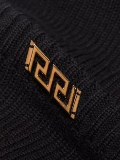 Versace Greca-plaque wool cardigan