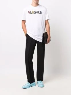 Versace t-shirt à logo brodé