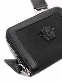 Versace portefeuille zippé à logo Medusa