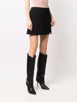Versace minijupe évasée à fente latérale