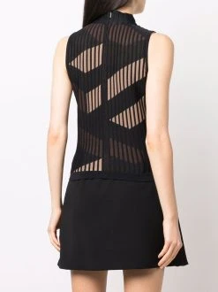 Versace haut nervuré à col montant