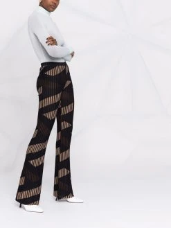 Versace pantalon La Greca évasé