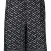 Versace short en soie à imprimé Greca