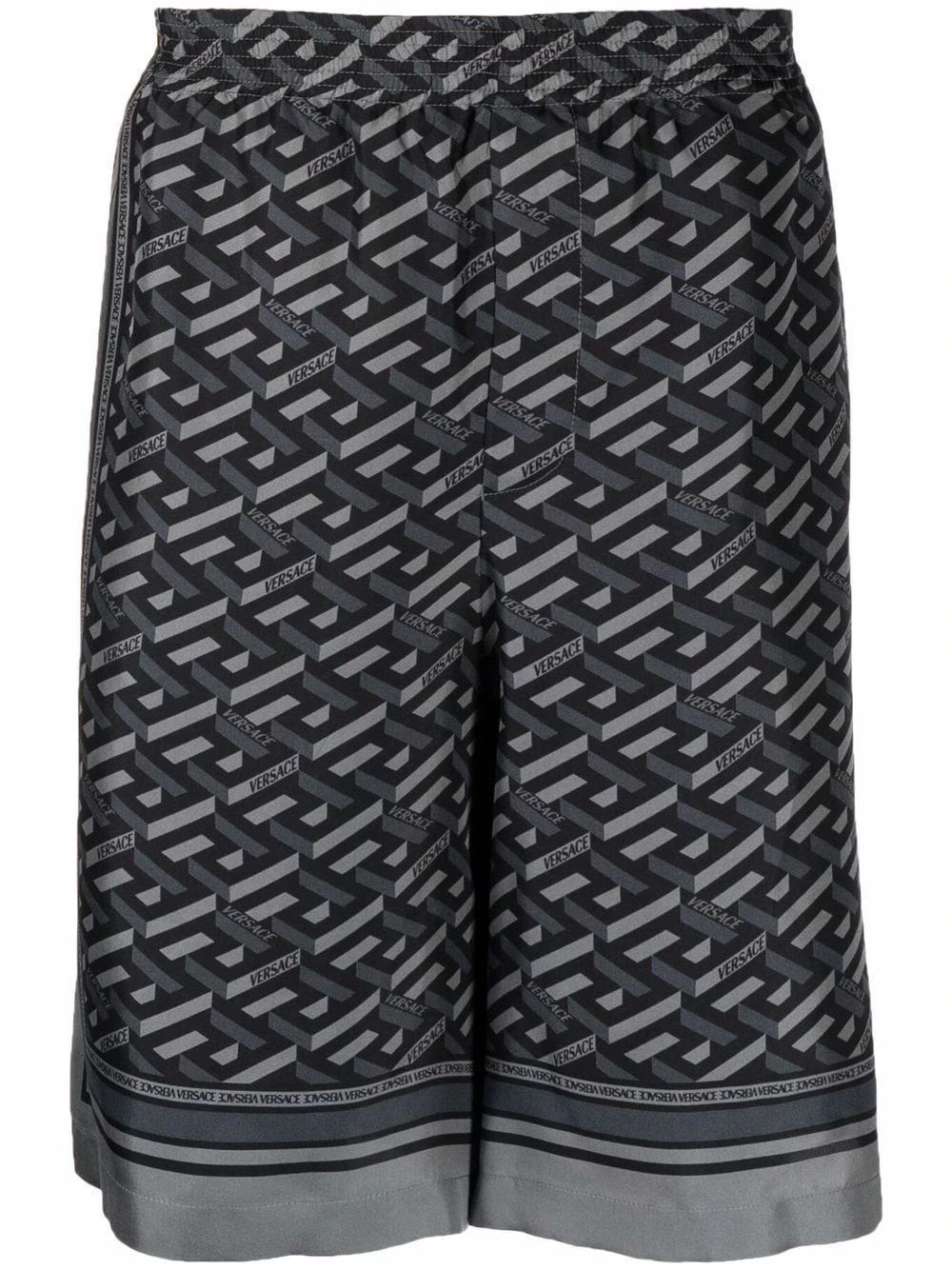 Excellente qualité Versace Short en soie à imprimé Greca bermudas homme 3 Versace short en soie à imprimé Greca
