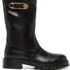 Versace bottines Safety Pin en cuir