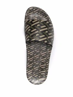 Versace claquettes à logo imprimé