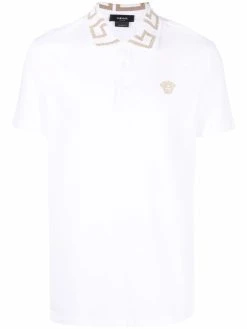 Versace polo à col Greca