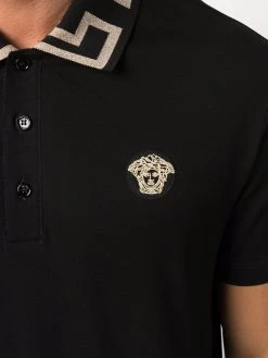 Versace polo à col Greca