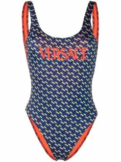 Versace maillot de bain à imprimé géométrique
