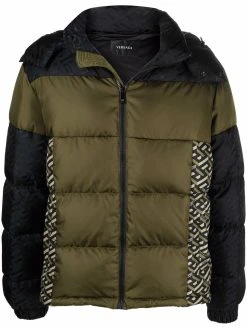 Versace doudoune à motif monogrammé