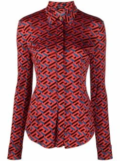 Versace chemise à imprimé Greca