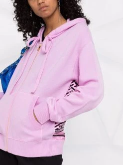 Versace hoodie zippé à imprimé Greca