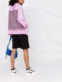 Versace hoodie zippé à imprimé Greca