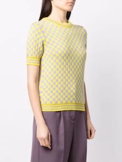 Versace haut en maille à damier