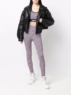 Versace legging à imprimé La Greca