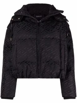 Versace doudoune à logo imprimé