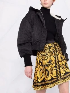 Versace jupe plissée à motif baroque