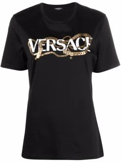 Versace t-shirt à logo imprimé