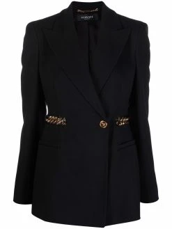 Versace blazer à taille à chaîne