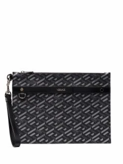 Versace pochette à logo imprimé