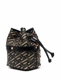 Un Tarif Préférentiel Versace Sac seau La Greca sacs seau femme 9 Versace sac seau La Greca