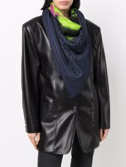 Versace foulard en soie à imprimé graffiti Medusa