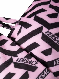 Versace haut de bikini à motif monogrammé