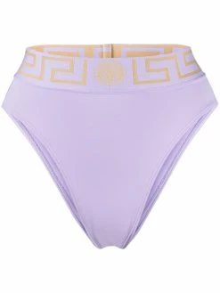 Versace bas de bikini à bande Greca