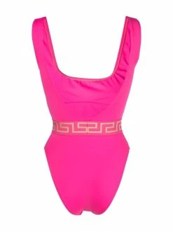 Versace maillot de bain bicolore à imprimé Greca