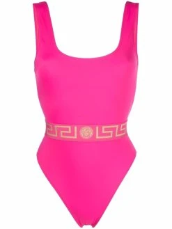 Versace maillot de bain bicolore à imprimé Greca