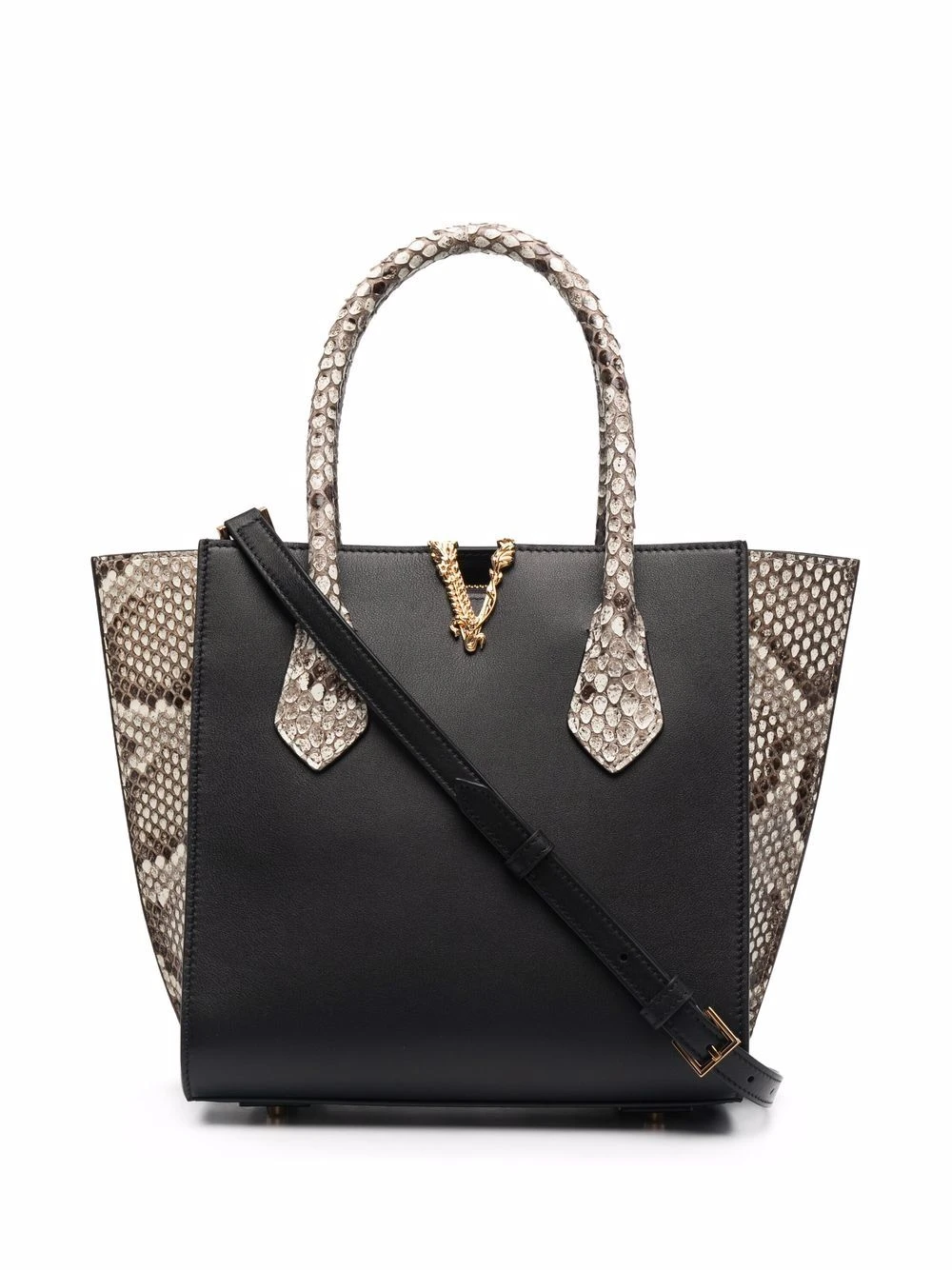 Un Tarif Préférentiel Versace Sac cabas à empiècements contrastants sacs cabas femme 3 Versace sac cabas à empiècements contrastants