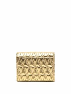 Versace portefeuille matelassé à effet métallisé