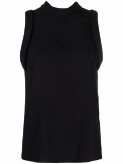 Versace blouse sans manches à col montant