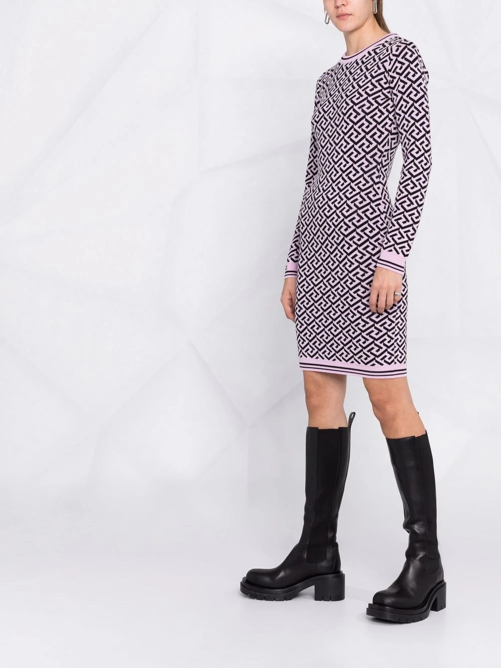 Qualité Supérieure Versace Robe La Greca mi longue robes de jour femme 6 Versace robe La Greca mi-longue