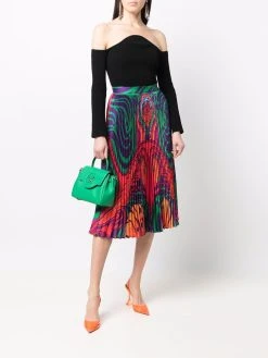 Versace jupe mi-longue plissée à imprimé Medusa Music